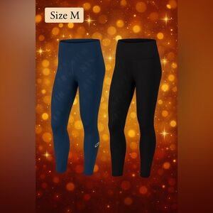 Nike Air Dri-Fit Women’s Leggings Black & Dark Teal Size M/Size 8 (2) Pair